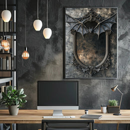 Gothic Bat Mirror Poster