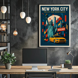 New York City  The City That Never Sleeps Poster PosterGoat