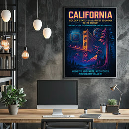 California The Golden State Poster