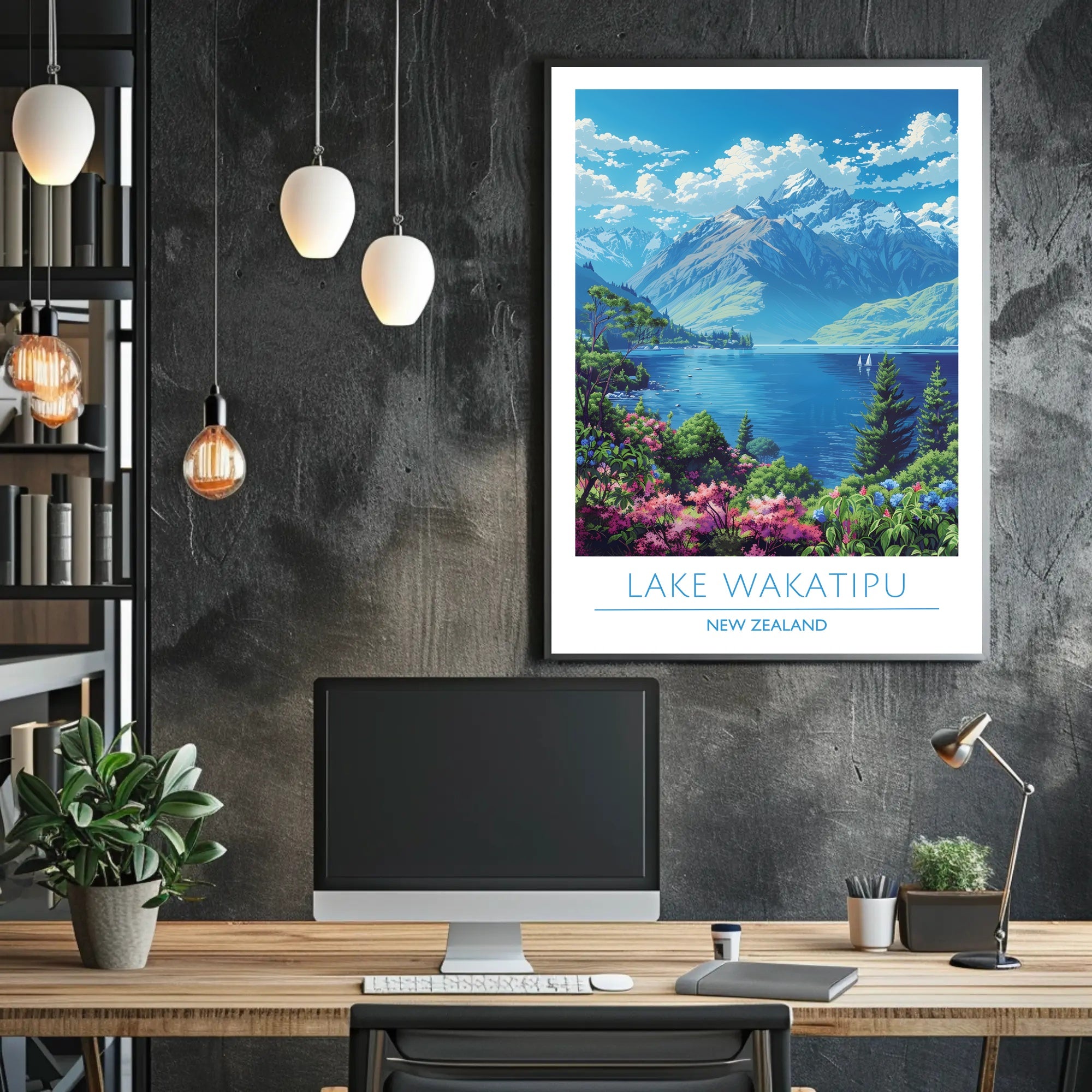 Lake Wakatipu Scenic Poster