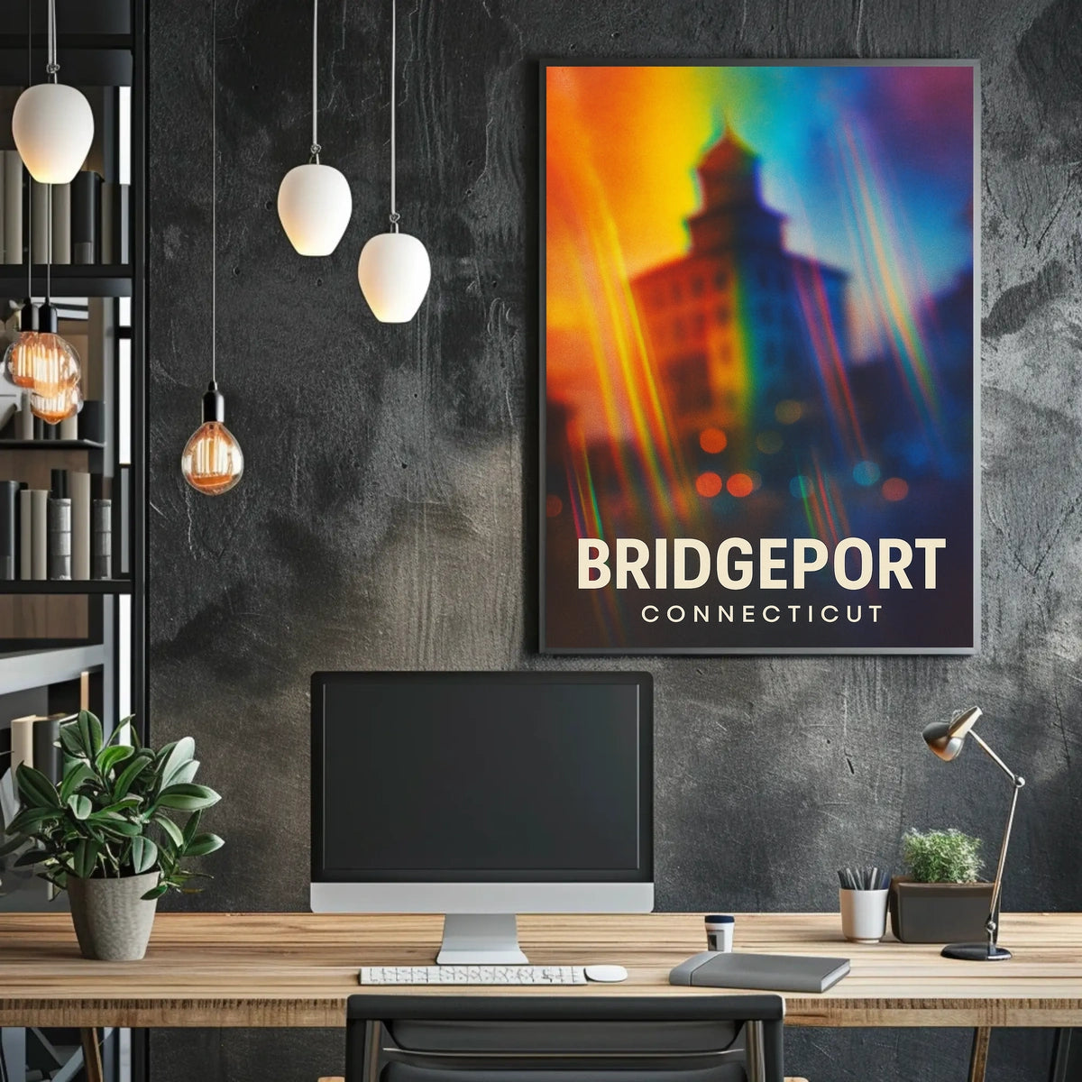 Bridgeport Vibes Minimalist Cityscape Poster