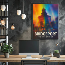 Bridgeport Vibes Minimalist Cityscape Poster