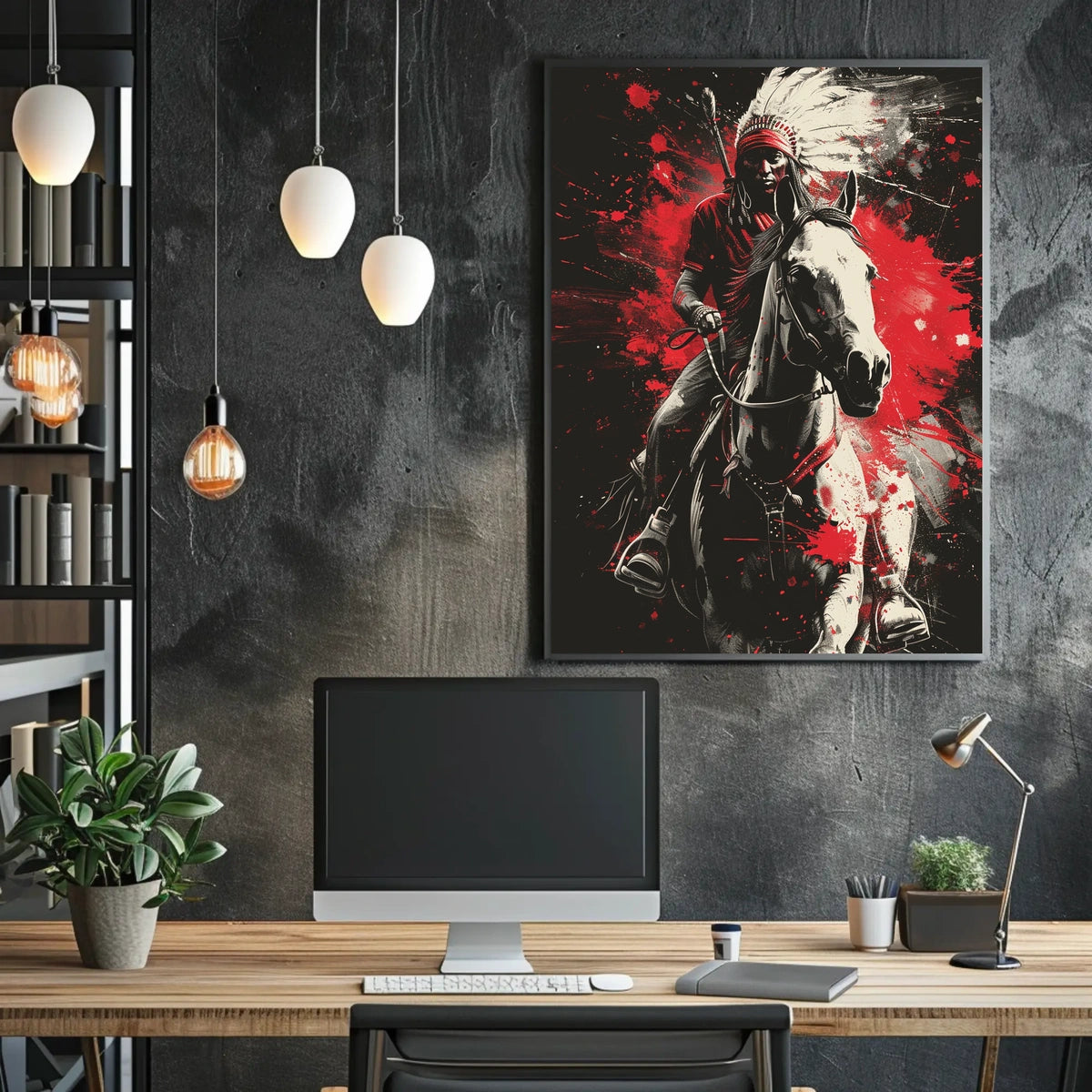 Warrior On Horseback Poster