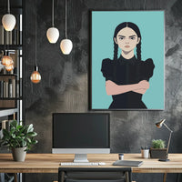 Gothic Girl Braided Hair Serious Poster