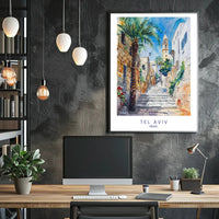 Tel Aviv Streetscape Poster PosterGoat