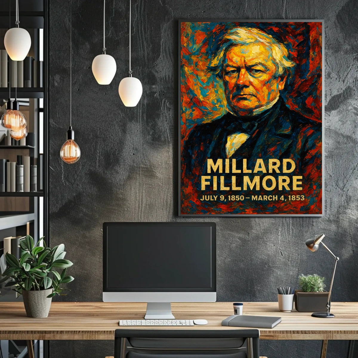 Millard Fillmore 13th President of the United States Glitch Hop Art Poster
