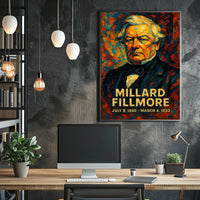 Millard Fillmore 13th President of the United States Glitch Hop Art Poster