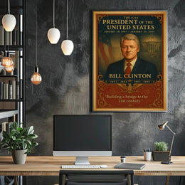 Bill Clinton 42nd President Wall Art Print PosterGoat