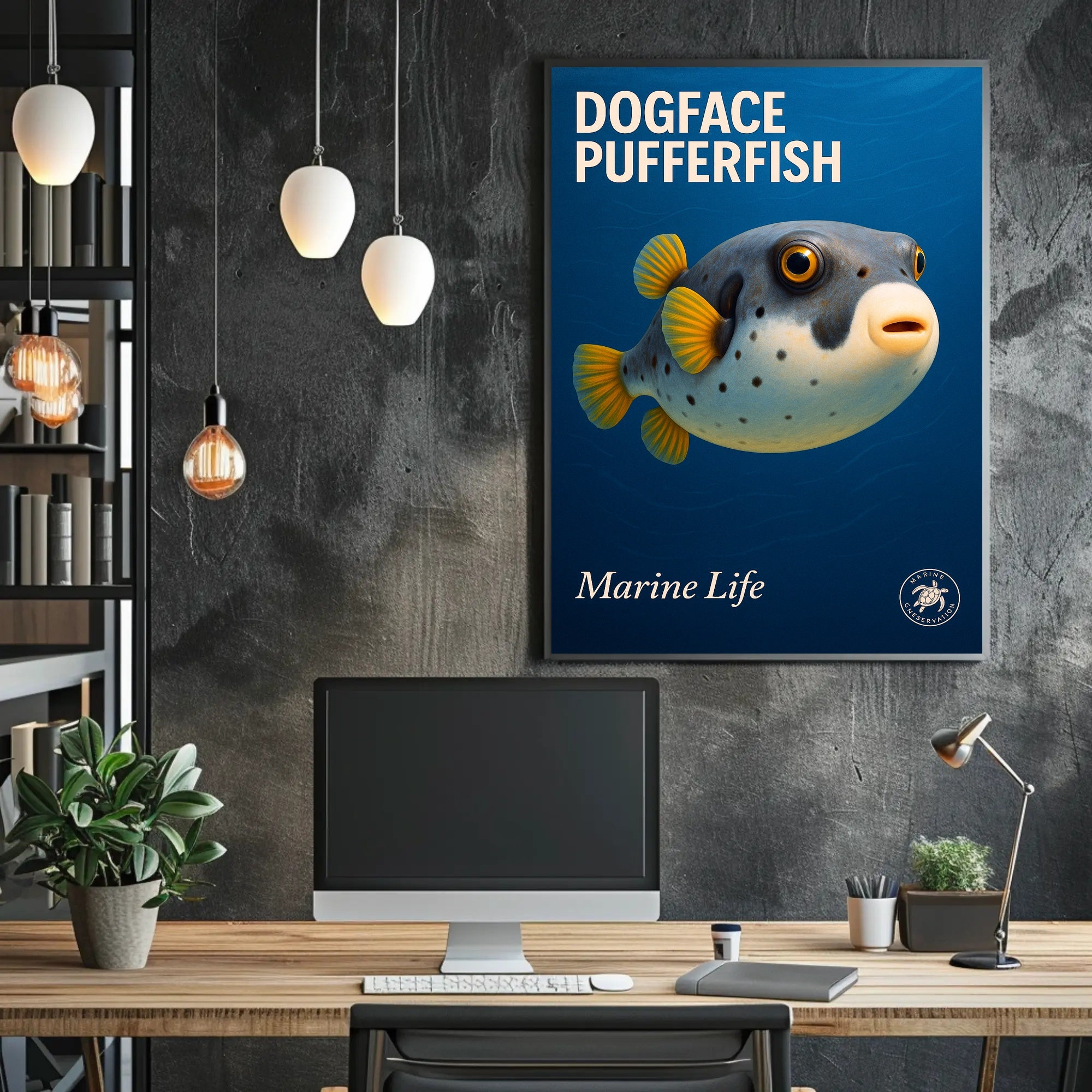 Dogface Pufferfish Poster PosterGoat