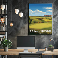 Royal Liverpool Golf Course Scenic Travel Poster