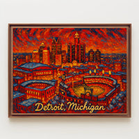 Detroit, Michigan Vibrant Cityscape Poster