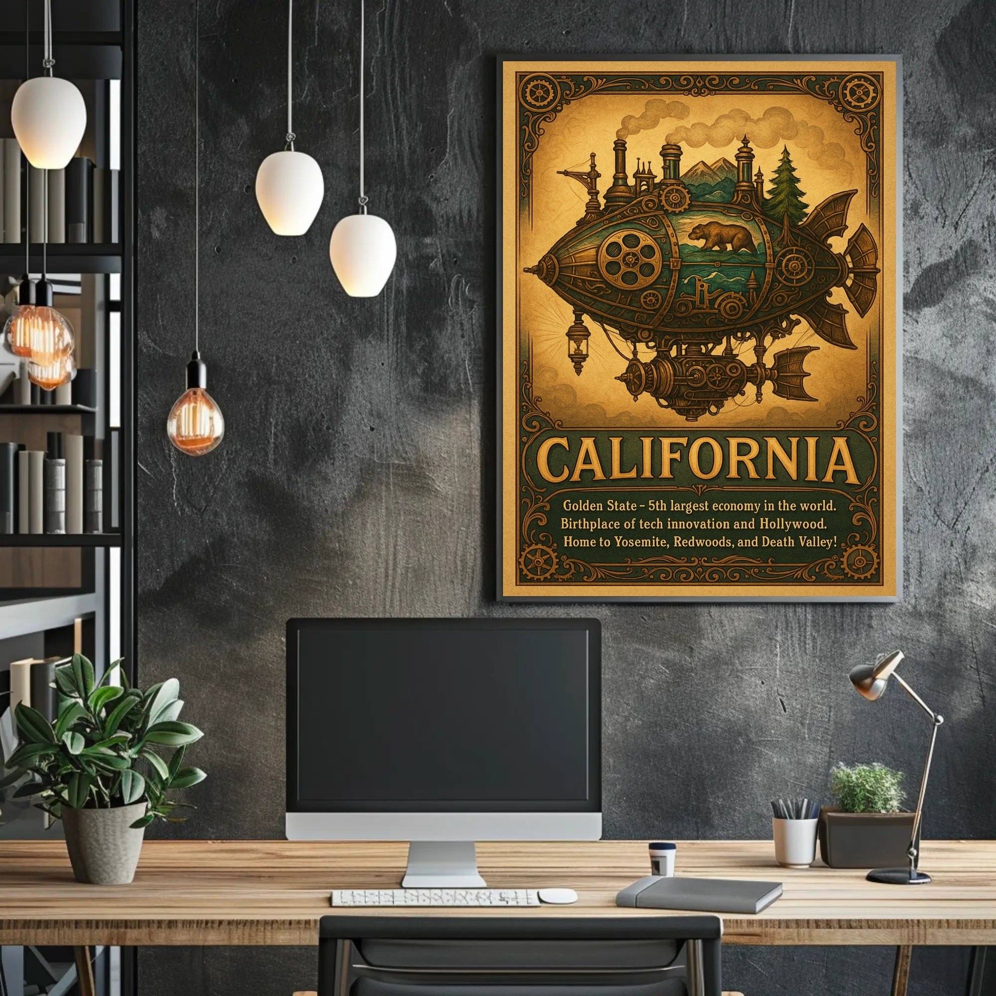 California The Golden State Poster