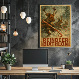 Reindeer Biathlon Poster