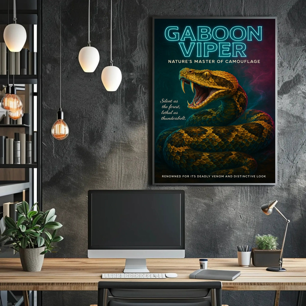 Gaboon Viper Natures Master of Camouflage Poster