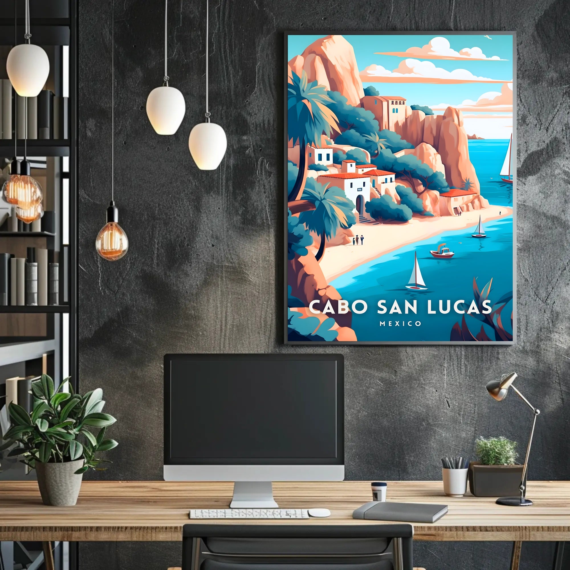 Cabo San Lucas Tranquil Seaside View Travel Poster