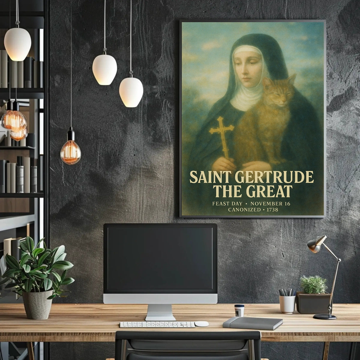 Saint Gertrude The Great Poster