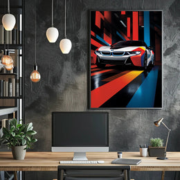 Dynamic Speed A Futuristic Drive Poster