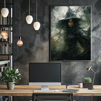 Enigmatic Witch In The Shadows Poster