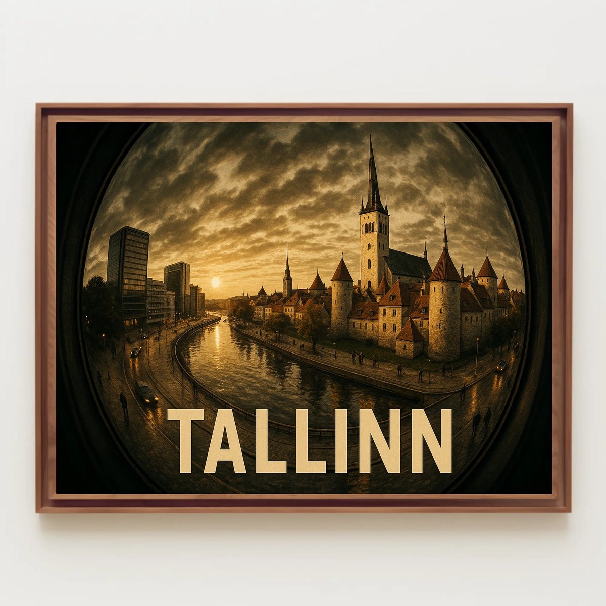 Tallinn at Dusk Poster