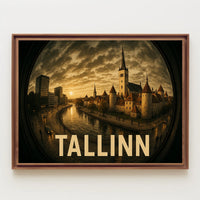 Tallinn at Dusk Poster