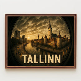 Tallinn at Dusk Poster