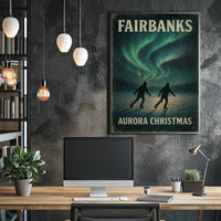 Fairbanks Aurora Christmas Poster