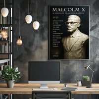 Malcolm X A Voice of Transformation Poster PosterGoat