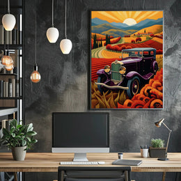 Vintage Journey Through the Countryside Poster