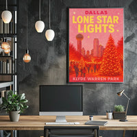 Dallas Lone Star Lights Skyline Poster
