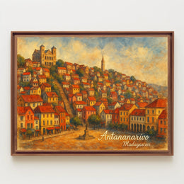 Antananarivo Cityscape Wanderlust Photo Realism Poster