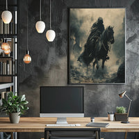 Mysterious Rider in Misty Realm Fantasy or Mythology Poster PosterGoat