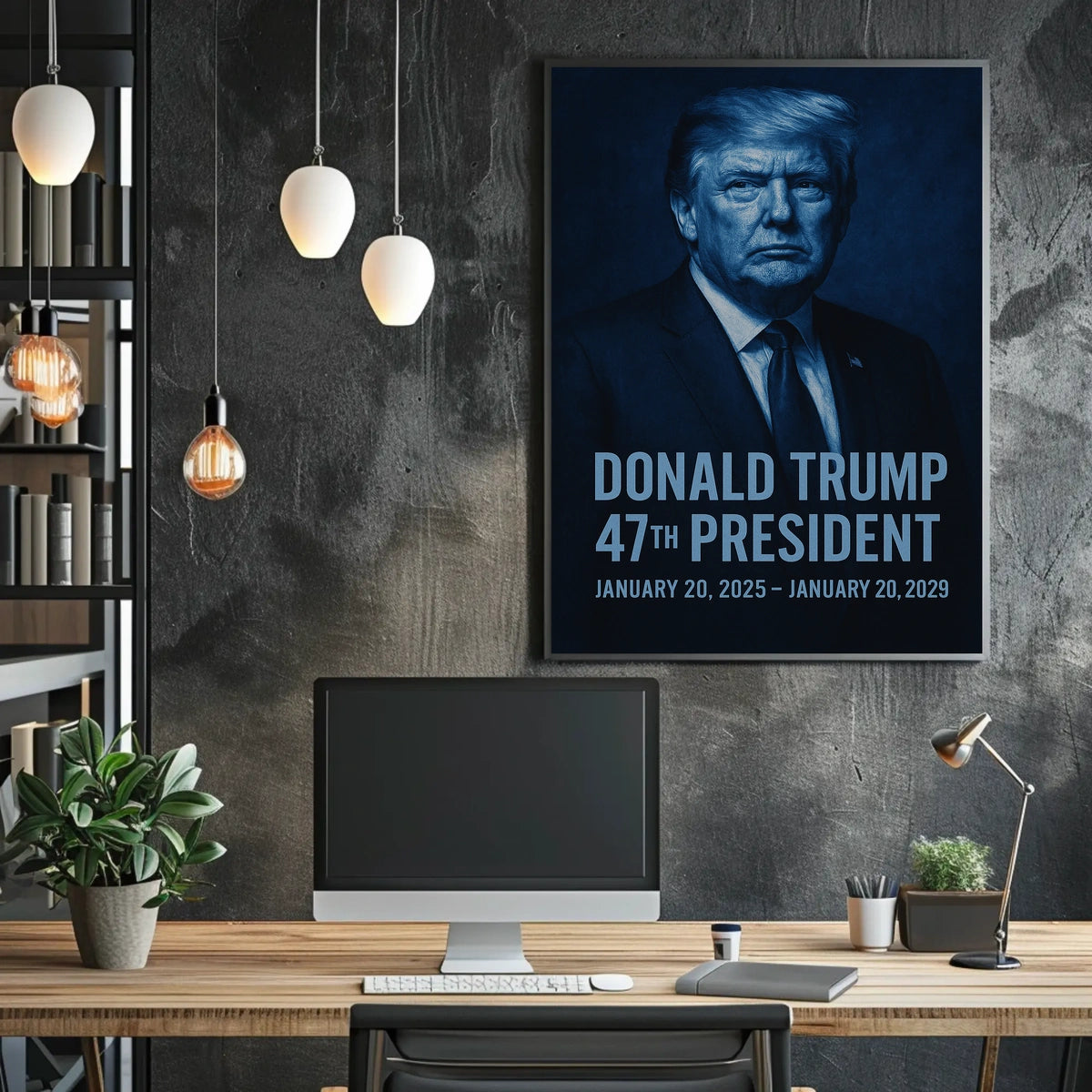 Donald Trump Visionary in Monochrome Poster