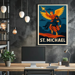 Saint Michael Modern Religious Art Poster