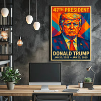 Donald Trump 47th President Patriotic Poster