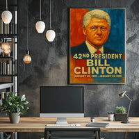 Donald Trump Visionary Oval Office Leadership Patriotism Realism Digital Art Poster