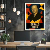 Gerald Ford 38th President of the United States Abstract Pop Poster