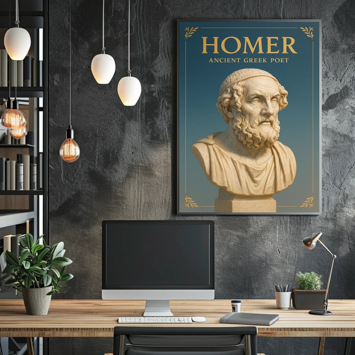 Homer Ancient Greek Poet Poster