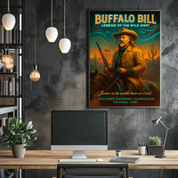 Buffalo Bill Vintage Western Cultural or Heritage Poster
