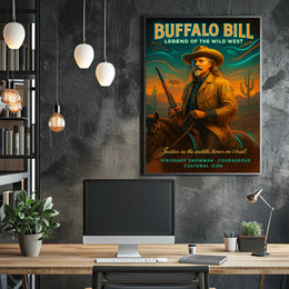 Buffalo Bill Vintage Western Cultural or Heritage Poster