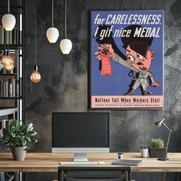 For Carelessness, I Give a Nice Medal Poster PosterGoat