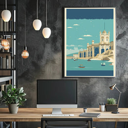 Coastal Architectural Marvel Poster