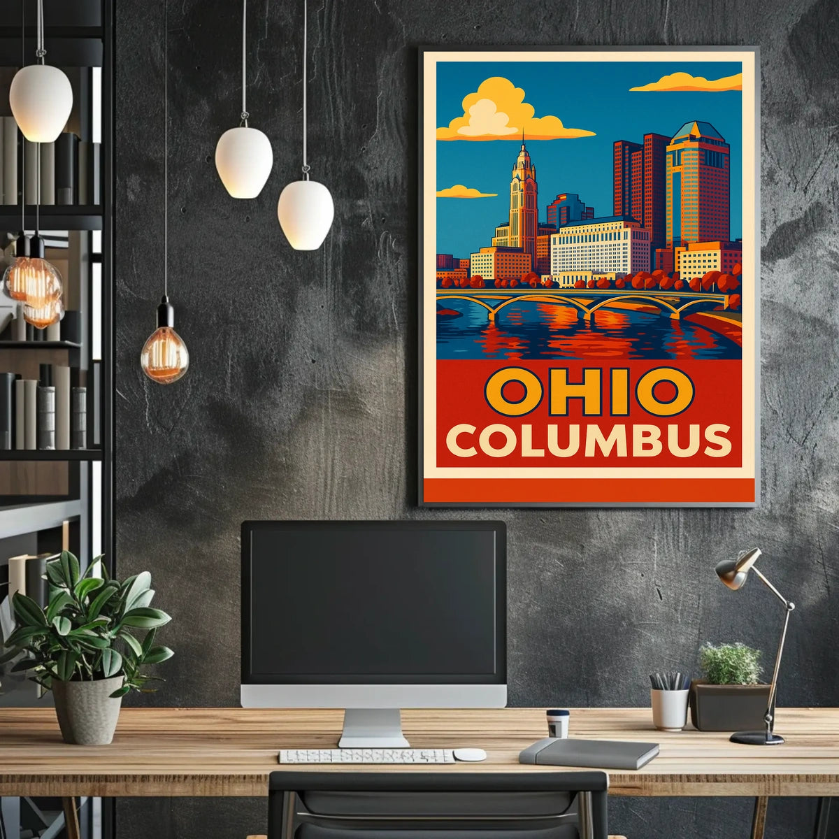 Columbus, Ohio Skyline Poster