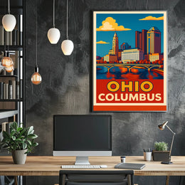 Columbus, Ohio Skyline Poster