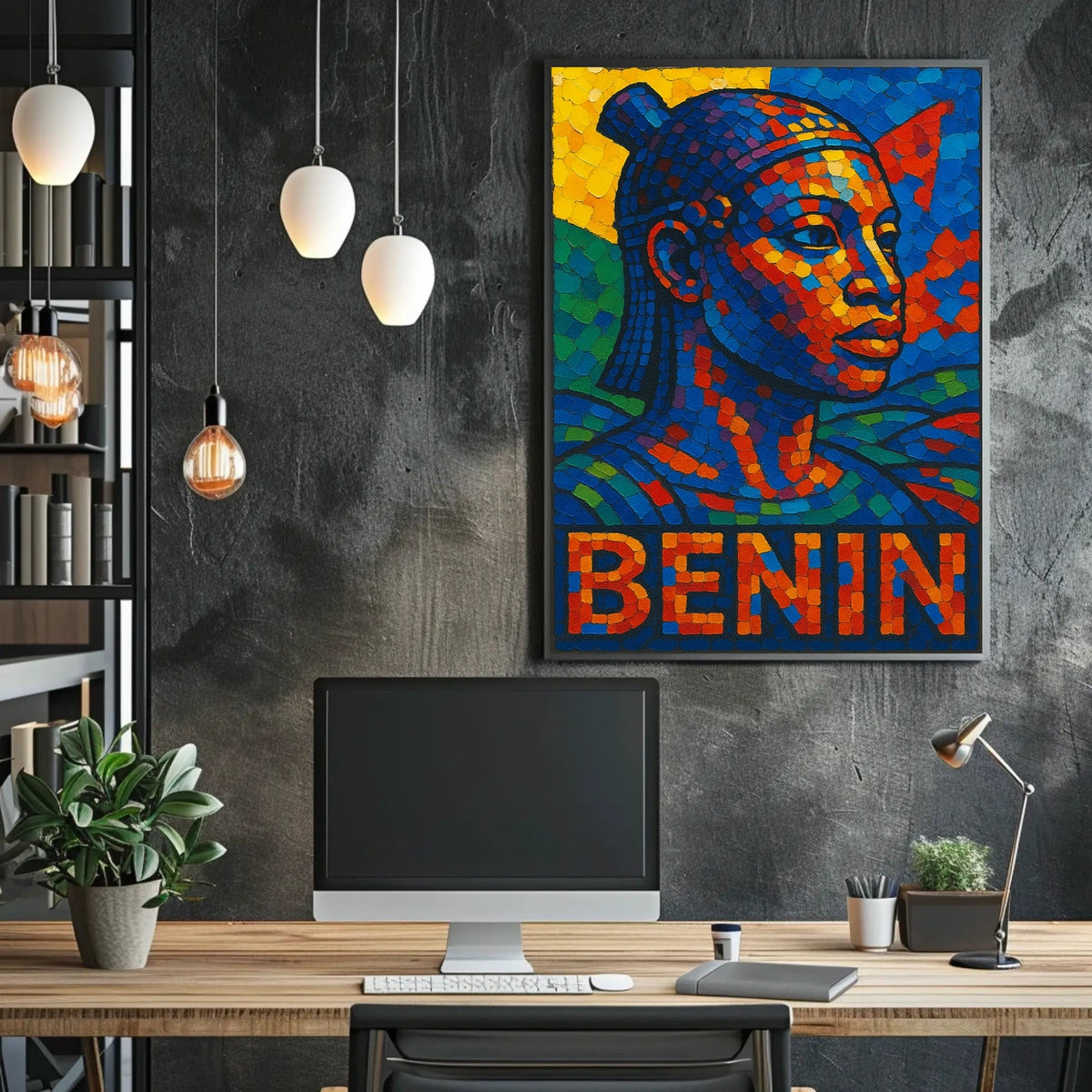 Benin Mosaic Art Poster