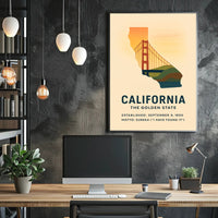 California Vintage Style Art Poster - Cultural or Heritage Poster