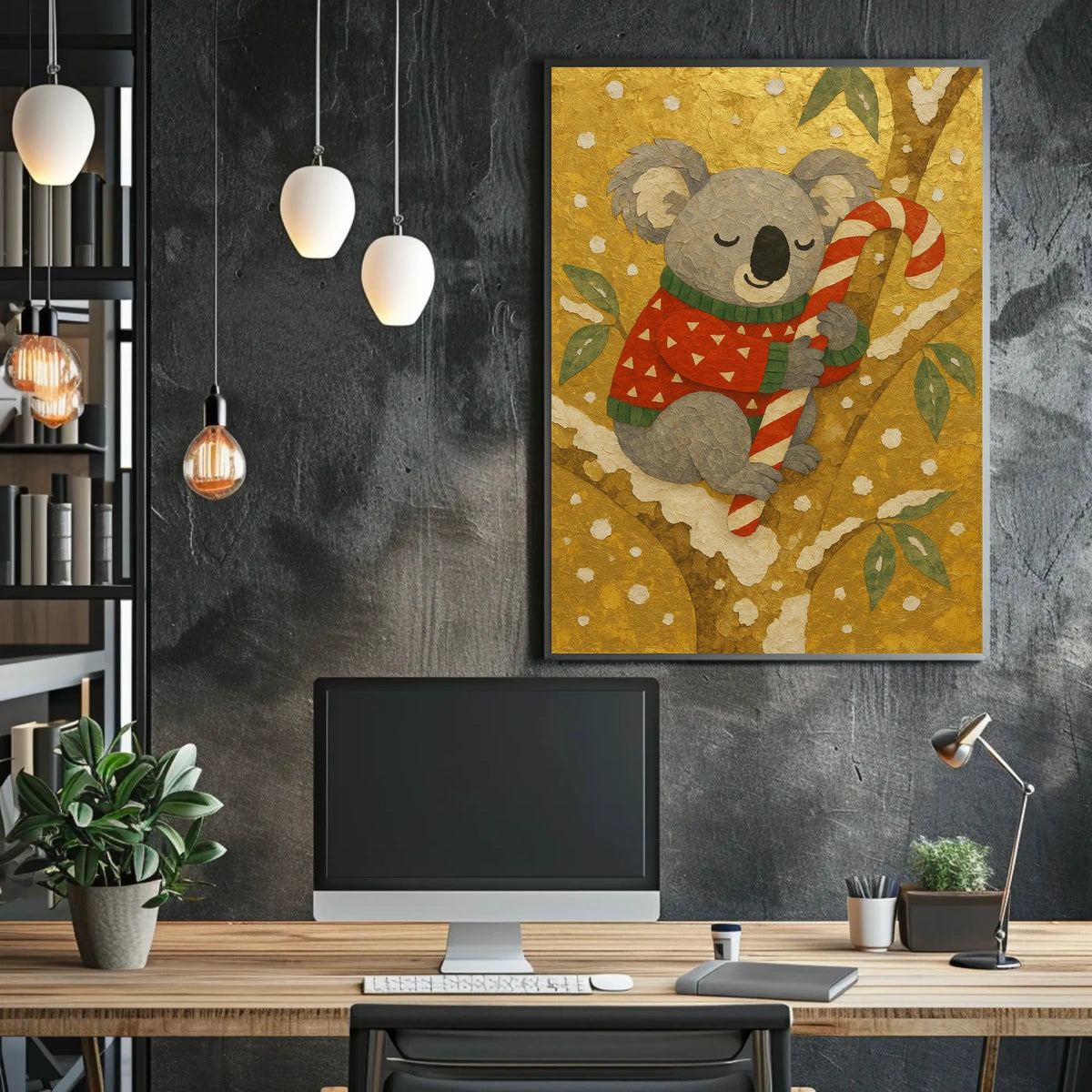 Cozy Koala Holiday Poster