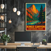Kings Canyon Vintage Adventure Nature Lovers Poster