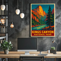 Kings Canyon Vintage Adventure Nature Lovers Poster