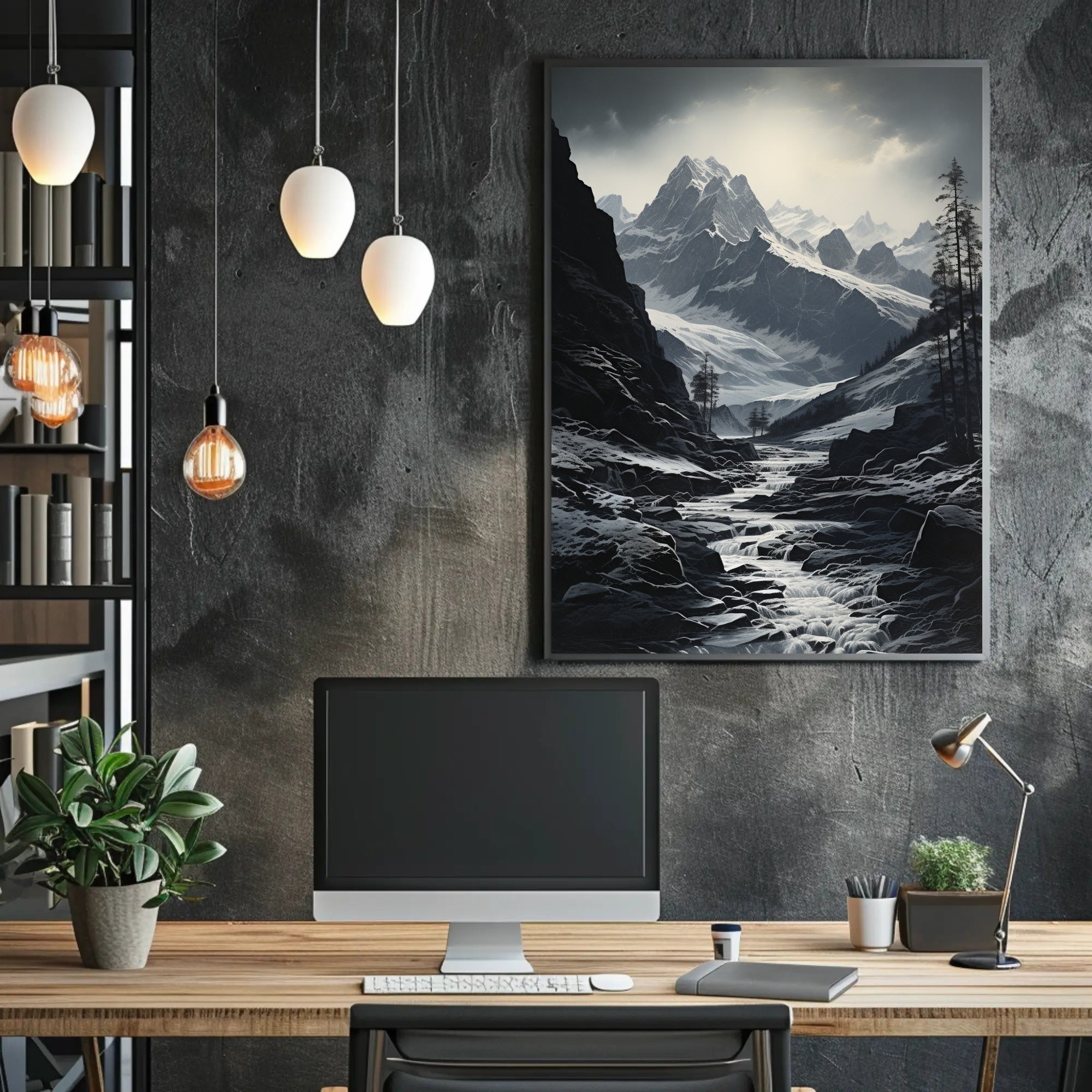 Majestic Mountain Landscape Poster