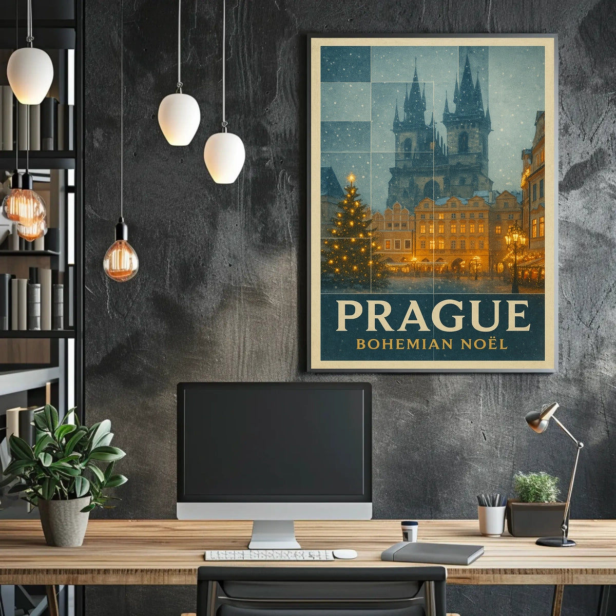 Prague Bohemian Noël Poster